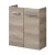 FACKELMANN SBC LUXOR Waschbeckenunterschrank Gäste WC 55 cm breit, Braun hell, 2 Türen