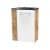 FACKELMANN SBC MILANO Gäste WC Waschtisch Set 45 cm breit, Weiß/Braun hell, Waschbecken Glas Anthrazit, Türanschlag rechts