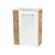 FACKELMANN SBC MILANO Gäste WC Waschtisch Set 45 cm breit, Weiß/Braun hell, Waschbecken Glas Weiß, Türanschlag rechts