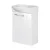 FACKELMANN SBC SCENO Gäste WC Waschtisch Set 45 cm breit, Weiß, Waschbecken Keramik Weiß, Türanschlag links