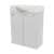 FACKELMANN SBC SCENO Gäste WC Waschtisch Set 55 cm breit, Weiß, Waschbecken Keramik Weiß, Hahnloch links