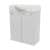FACKELMANN SBC SCENO Gäste WC Waschtisch Set 55 cm breit, Weiß, Waschbecken Keramik Weiß, Hahnloch rechts