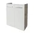 FACKELMANN SBC STANFORD Waschbeckenunterschrank Gäste WC 55 cm breit, Weiß/Braun hell, 2 Türen