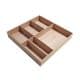 FACKELMANN Schubladen Organizer 38 cm breit, Braun, Buchenholz