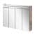 FACKELMANN TWINDY LED Spiegelschrank 110 cm breit, Braun hell