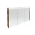 FACKELMANN VERONA LED Spiegelschrank 110 cm breit, Braun Dunkel