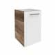 FACKELMANN VERONA Unterschrank 35 cm breit, Weiß Hochglanz/Braun Dunkel, Türanschlag links