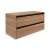 FACKELMANN VITA Waschbeckenunterschrank 100 cm breit, Braun hell, mit schwarzen Blenden