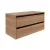 FACKELMANN VITA Waschbeckenunterschrank 100 cm breit, Braun hell, mit schwarzen Blenden
