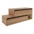 FACKELMANN VITA Waschbeckenunterschrank 129 cm breit, Braun hell, mit schwarzen Blenden, 1 Fach, Ablage links, asymmetrisch