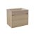 FORZALAQUA IBIZA BELLEZZA Waschbecken mit Unterschrank 80 cm breit, Braun hell, Natursteinwaschbecken Travertin matt mit Hahnloch, 1 Schublade