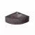 FORZALAQUA TURINO Waschbecken 30 cm breit, Bluestone, Naturstein, mit Hahnloch
