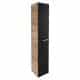 Fackelmann B.BRILLANT Hochschrank, 30 cm breit, Anthrazit Glas/Braun hell