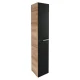 Fackelmann B.BRILLANT Hochschrank, 30 cm breit, Anthrazit Glas/Braun hell