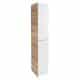 Fackelmann B.BRILLANT Hochschrank, 30 cm breit, Weiß Glas/Braun hell