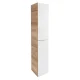 Fackelmann B.BRILLANT Hochschrank, 30 cm breit, Weiß Glas/Braun hell