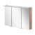 Fackelmann B.PERFEKT LED Spiegelschrank 100 cm breit, Braun hell