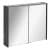 Fackelmann DENVER LED Spiegelschrank 80 cm breit, Anthrazit