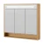 Fackelmann NATURA LED Spiegelschrank, 93,5 cm breit, Braun hell