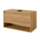 Fackelmann NATURA Waschbeckenunterschrank 94 cm breit, Braun hell