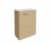 Fackelmann SBC B. STYLE Gäste WC Waschtisch Set 45 cm breit, Braun, Waschbecken Glas Weiß, Türanschlag links