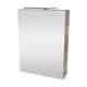 FACKELMANN SBC LUXOR Gäste WC Spiegelschrank 50 cm breit, Braun, Türanschlag links + Aufsatzleuchte
