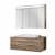 Fackelmann STANFORD Badmöbel Set 3-teilig,110 cm breit, Braun, Keramik + Spiegelschrank