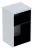GEBERIT SMYLE SQUARE Badregal 36 cm breit, Weiß/Anthrazit, 2 Fächer