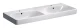 GEBERIT SMYLE SQUARE Doppelwaschbecken Keramik 120 cm breit, Weiß, KeraTect
