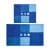 GRUND MERKUR Badematten 2er-Set 40 x 50 cm & 50 x 80 cm, Blau