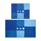 GRUND MERKUR Badematten 2er-Set 40 x 50 cm & 50 x 80 cm, Blau