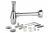 KIRCHHOFF Siphon, Chrom, 1 1/4 “ x 32 mm, mit Befestigung und zwei Eckventilen