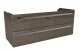 LANZET K1 Waschbeckenunterschrank 120 cm breit, Braun dunkel