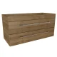 Lanzet K5 Waschbeckenunterschrank 118 cm, Braun hell