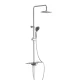 SCHÜTTE AQUASTAR Überkopf-Brauseset, Chrom/Anthrazit, mit Ablage
