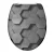 SCHÜTTE GREY HEXAGONS WC-Sitz, Kunststoff, mit Absenkautomatik und Schnellverschluss