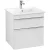 VILLEROY & BOCH VENTICELLO Waschbeckenunterschrank 55 cm breit, Weiß, Griff Chrom, 2 Schubladen