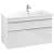 VILLEROY & BOCH VENTICELLO Waschbeckenunterschrank 95 cm breit, Weiß, Griff Chrom, 2 Schubladen, Ablage links