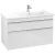 VILLEROY & BOCH VENTICELLO Waschbeckenunterschrank 95 cm breit, Weiß, Griff Chrom, 2 Schubladen, Ablage links