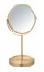 WENKO ALATA Kosmetikspiegel Ø 17 cm, Gold, mit 3-fach Vergrößerung, stehend