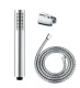WENKO BASIC LINE Duschkopf mit Schlauch und Halterung, Chrom, 150 cm
