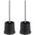 WENKO BASIC WC-Garnitur, Schwarz, 2er Set