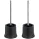 WENKO BASIC WC-Garnitur, Schwarz, 2er Set