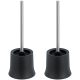 WENKO BASIC WC-Garnitur, Schwarz, 2er Set