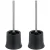 WENKO BASIC WC-Garnitur, Schwarz, 2er Set