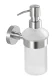 WENKO BOSIO Seifenspender 200 ml, Chrom Matt, Edelstahl rostfrei