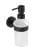WENKO BOSIO Seifenspender 200 ml, Schwarz matt, Edelstahl rostfrei