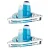 WENKO BRALIA Dusch Eckablage, Chrom, 2er Set, Befestigen ohne bohren, Power-Loc®