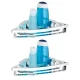 WENKO BRALIA Dusch Eckablage, Chrom, 2er Set, Befestigen ohne bohren, Power-Loc®