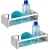 WENKO BRALIA Duschablage, Chrom, 2er Set, Befestigen ohne bohren, Power-Loc®